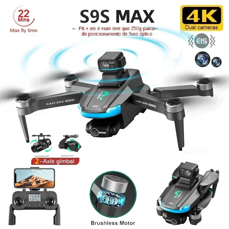 NEW S9S MAX MINI Drone 4K 2-Ax - đánh giá và giá Drone Camera Lens